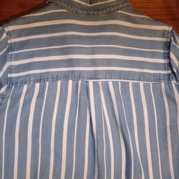 VELVET HEART 100% tencel striped chambray shirt dress (S) - Picture 9 of 16